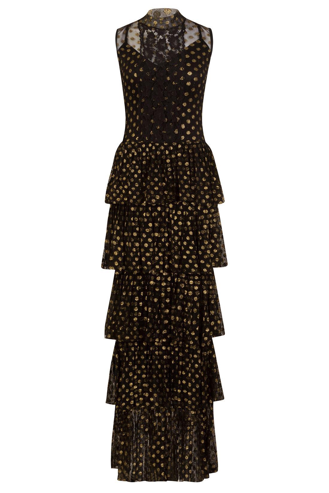 Bodyfrock Calle gown black & gold size 10 - Image 2