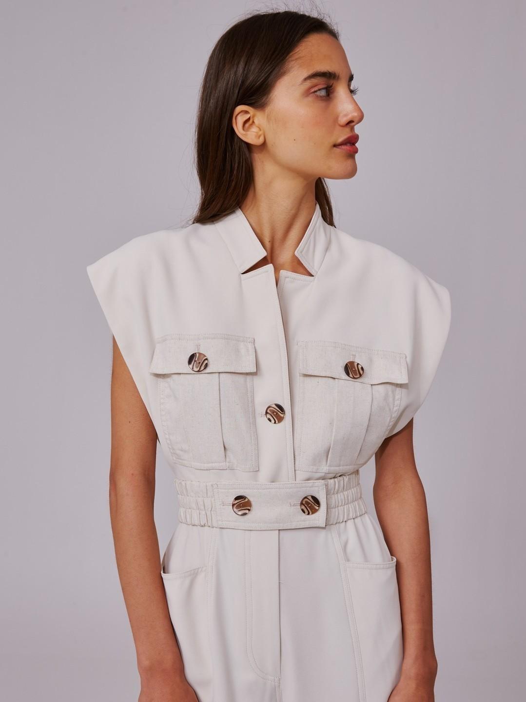 C/MEO Collective Consistent Jumpsuit White Size XS - Image 2