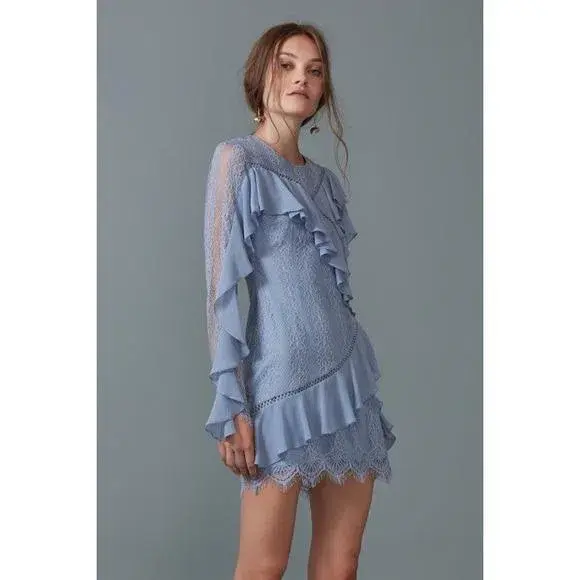 Keepsake the Label Better Days Long Sleeve Lace Dress Blue Size AU 6 - Image 5