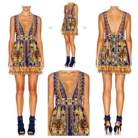 Camilla La Chaquetilla V Neck Short Dress Size 6 for rent on The Volte - main image