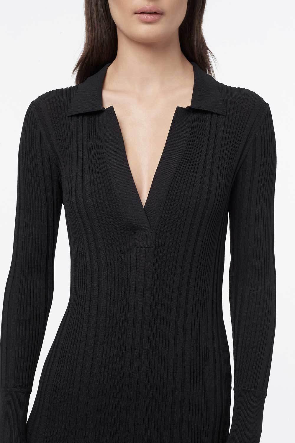 Manning Cartell Split Screen L/S Knit Dress Black Size 8 - Image 3