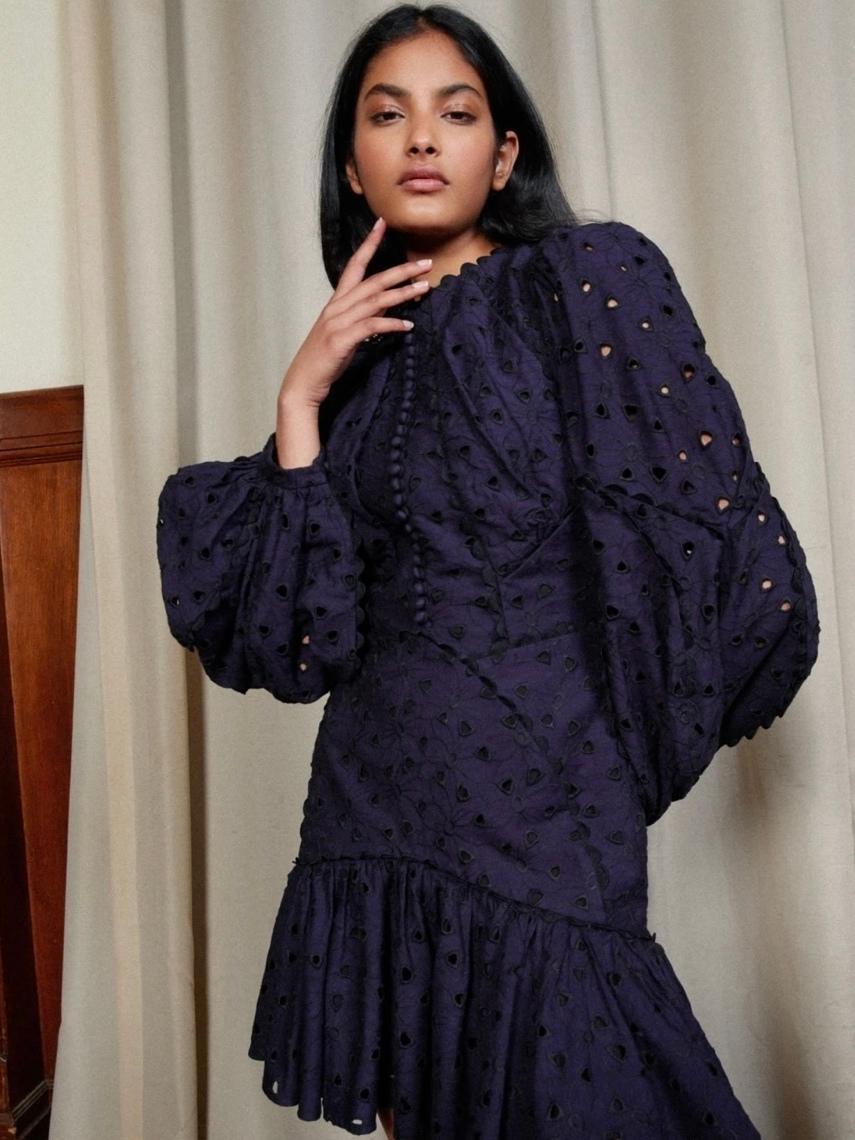 Acler Walker Dress Blue Size 6 for rent on The Volte - main image