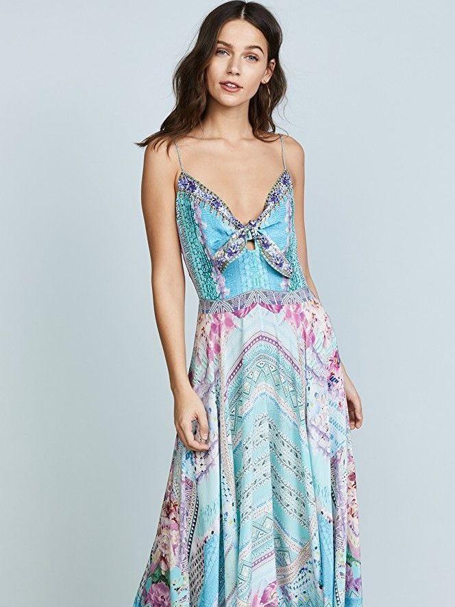 Camilla Garden State Long Dress With Tie Front Size 14 - Image 5