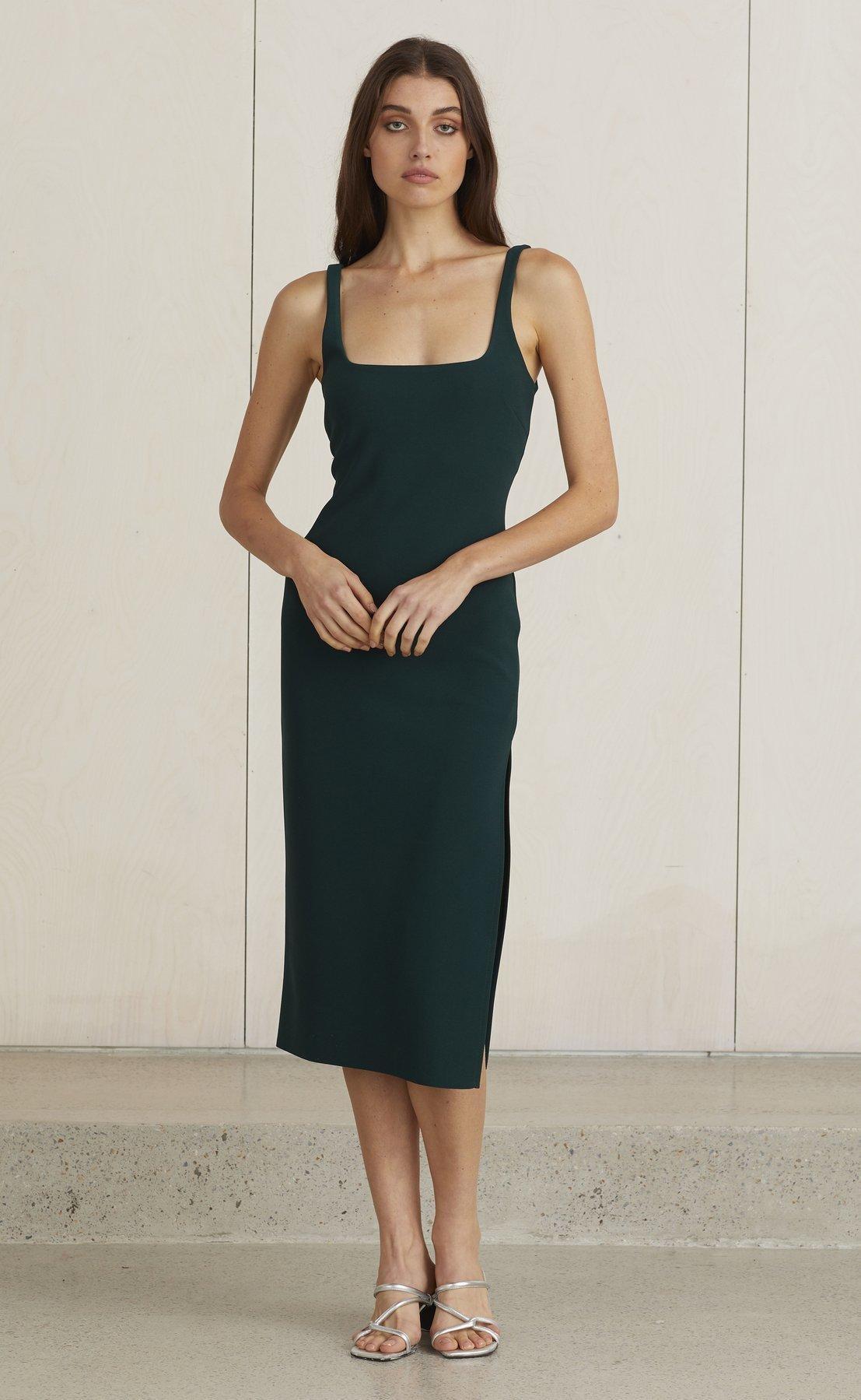 Bec and Bridge Valentine Midi Dress Forest Size 8 - Image 1