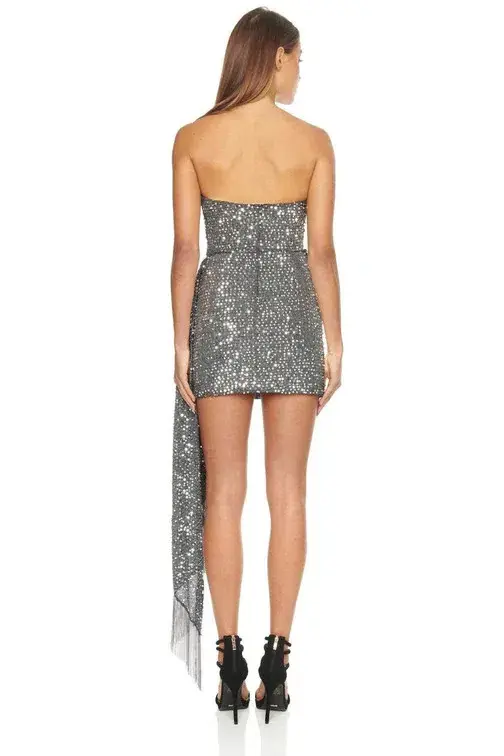 Eliya the Label Rozalia Dress Silver Size 10 for rent on The Volte - main image