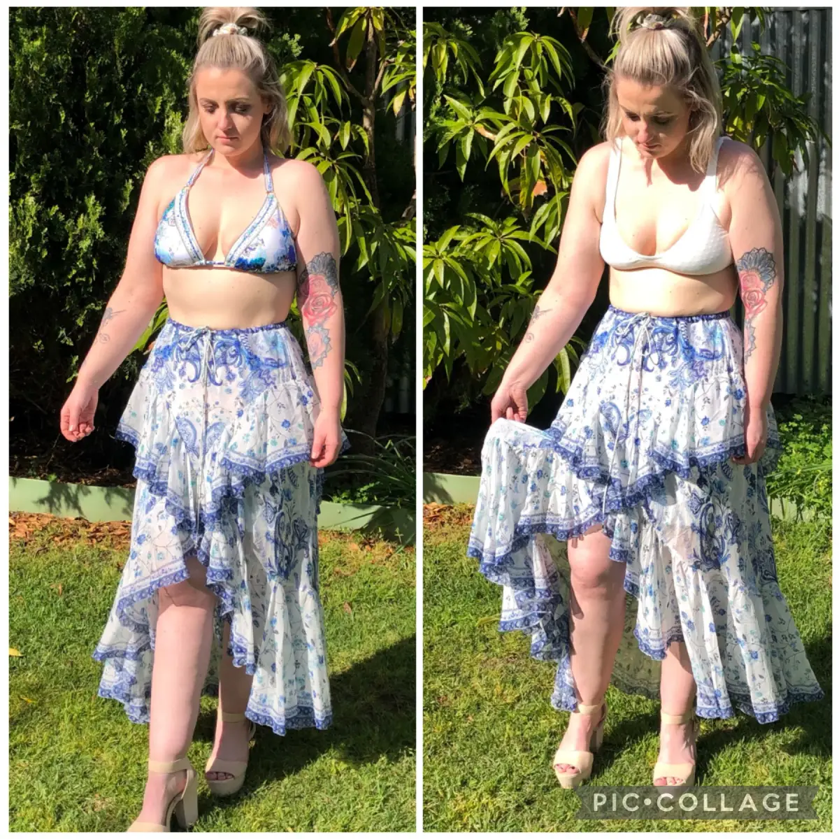 Camilla Talking About a Revolution Top & Skirt Set Print Size 14 - Image 3
