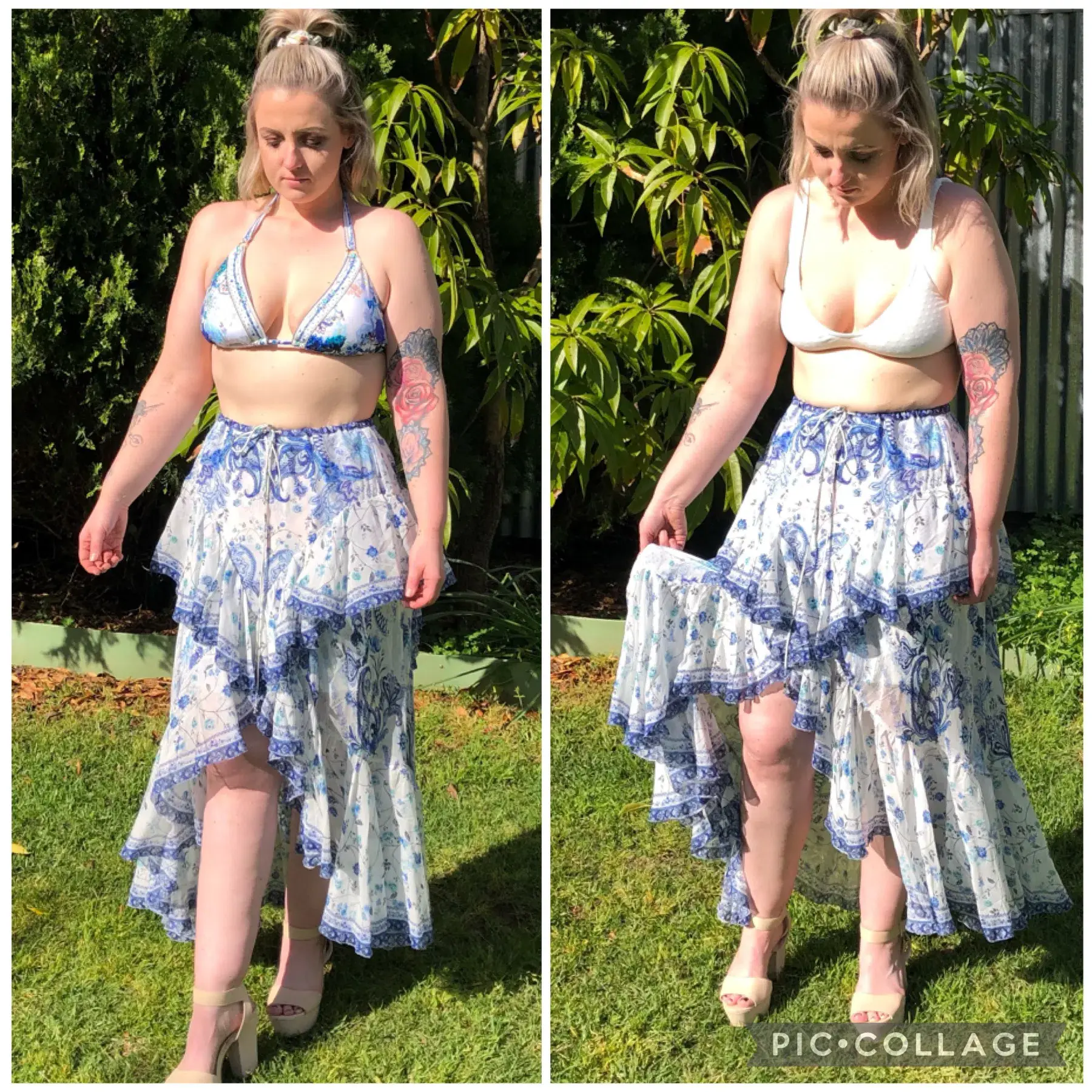 Camilla Talking About a Revolution Top & Skirt Set Print Size 14 - Image 3