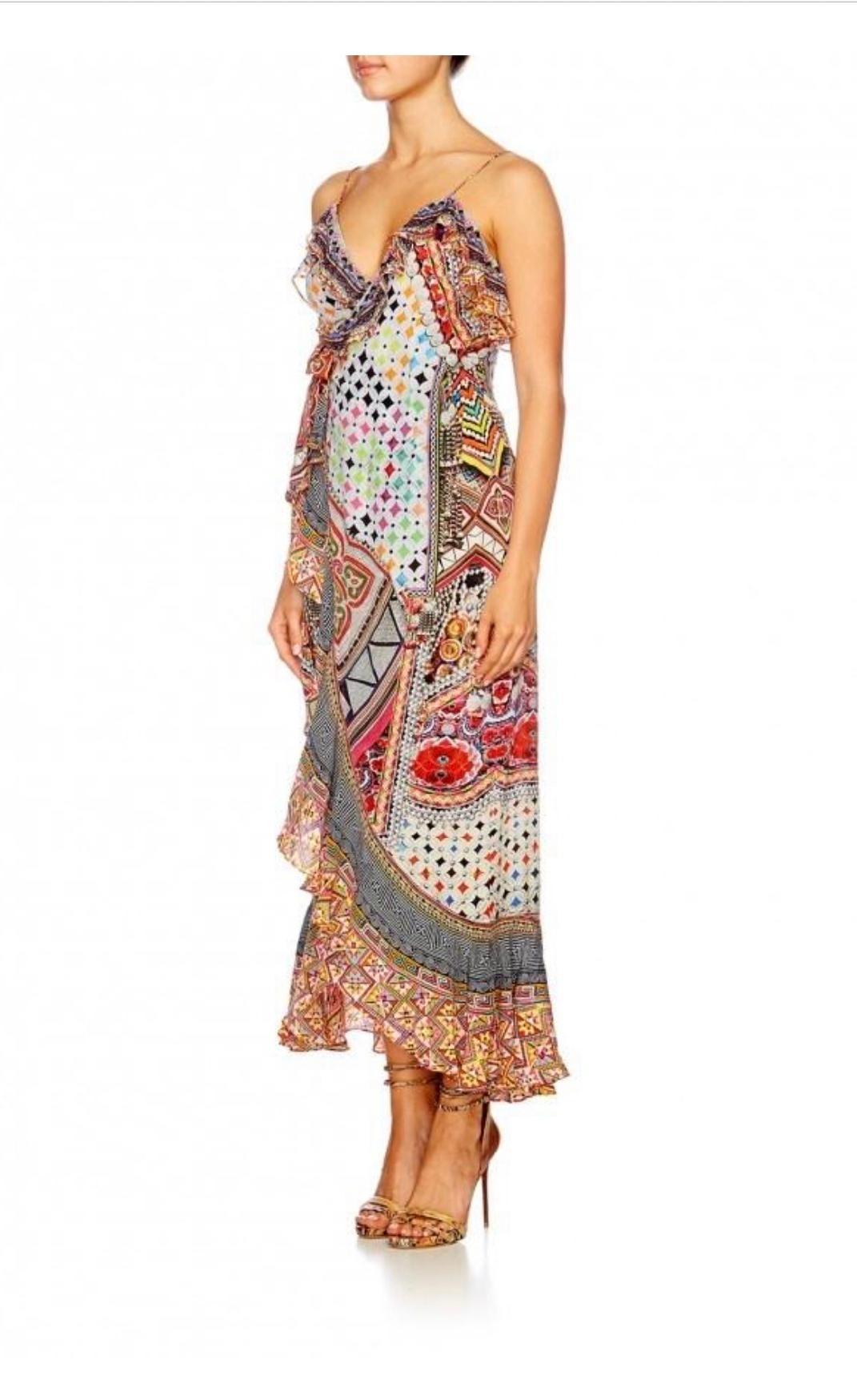 Camilla Girls Club Wrap Dress Multi Size 12 - Image 4