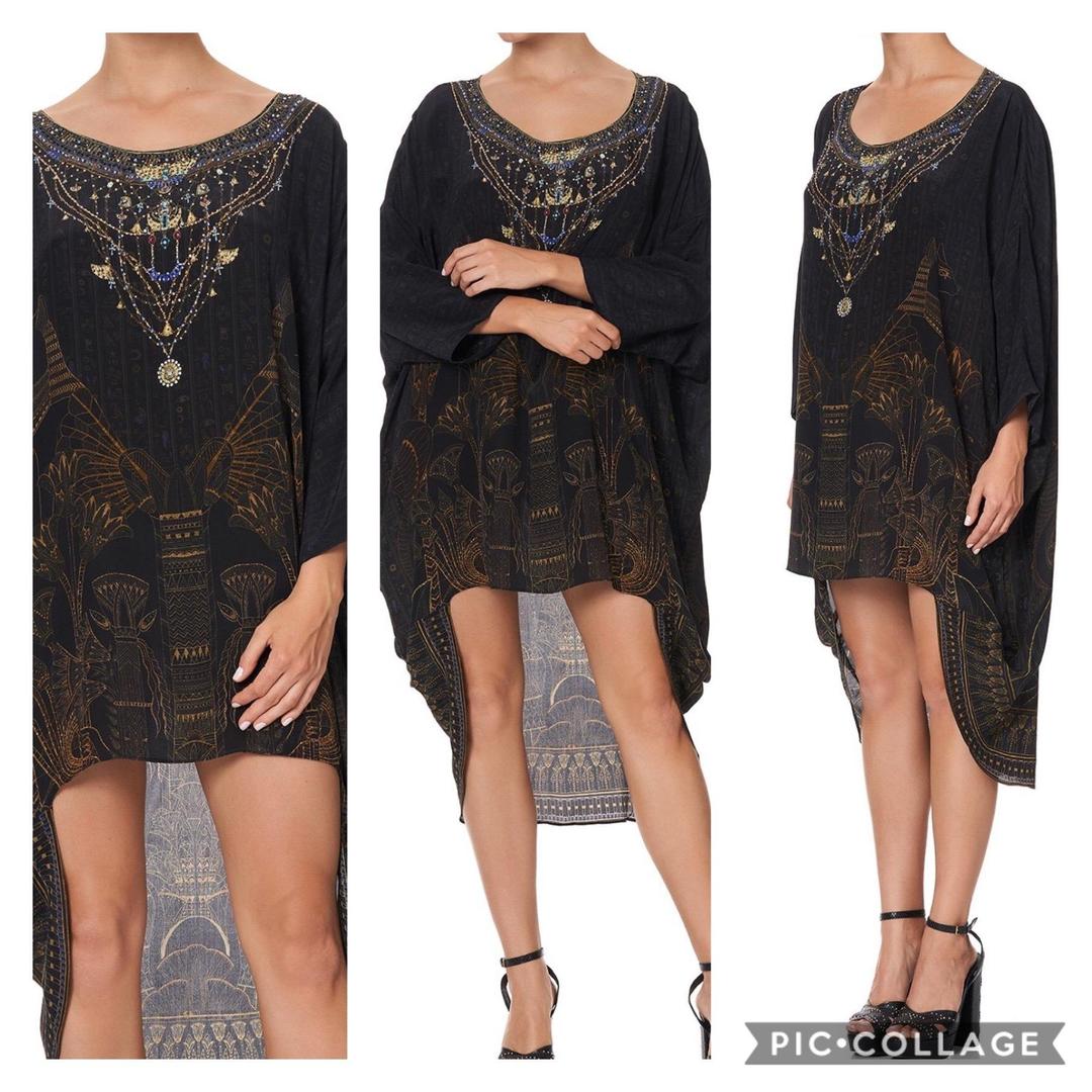 Camilla King Cobra scoop back dress black size 16 for rent on The Volte - main image