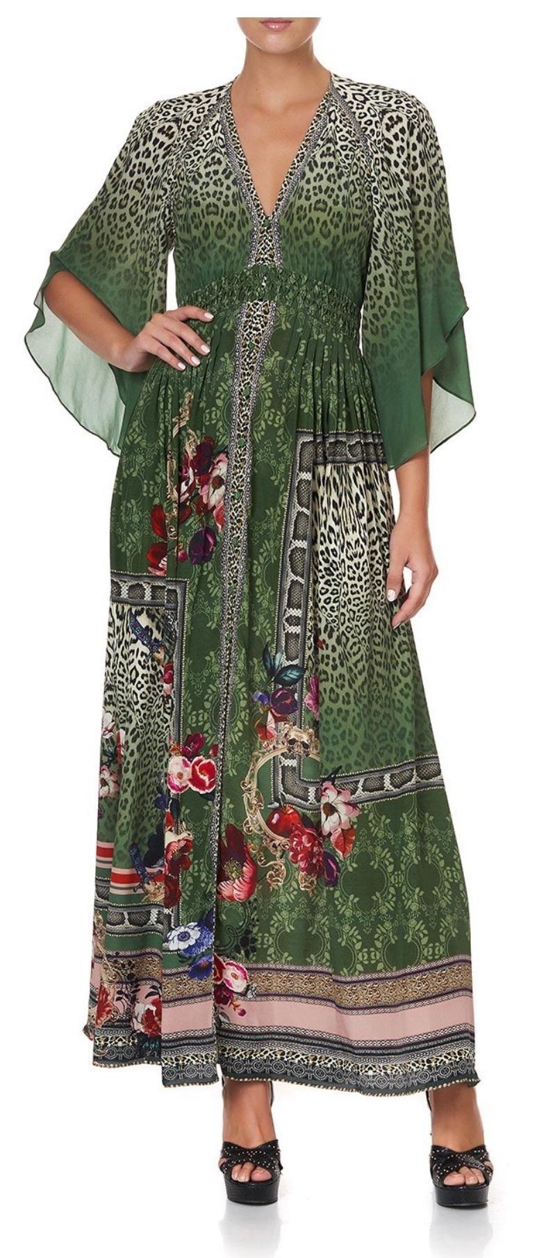 Camilla Tales of Time Long Dress with Smocked Waist Size L / AU 14 - Image 2