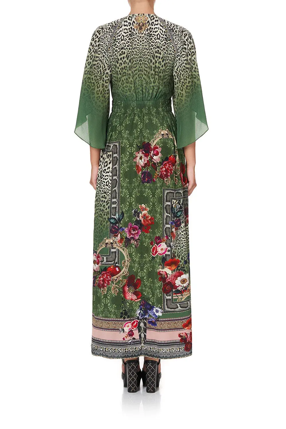 Camilla Tales of Time Long Dress with Smocked Waist Size L / AU 14 - Image 5