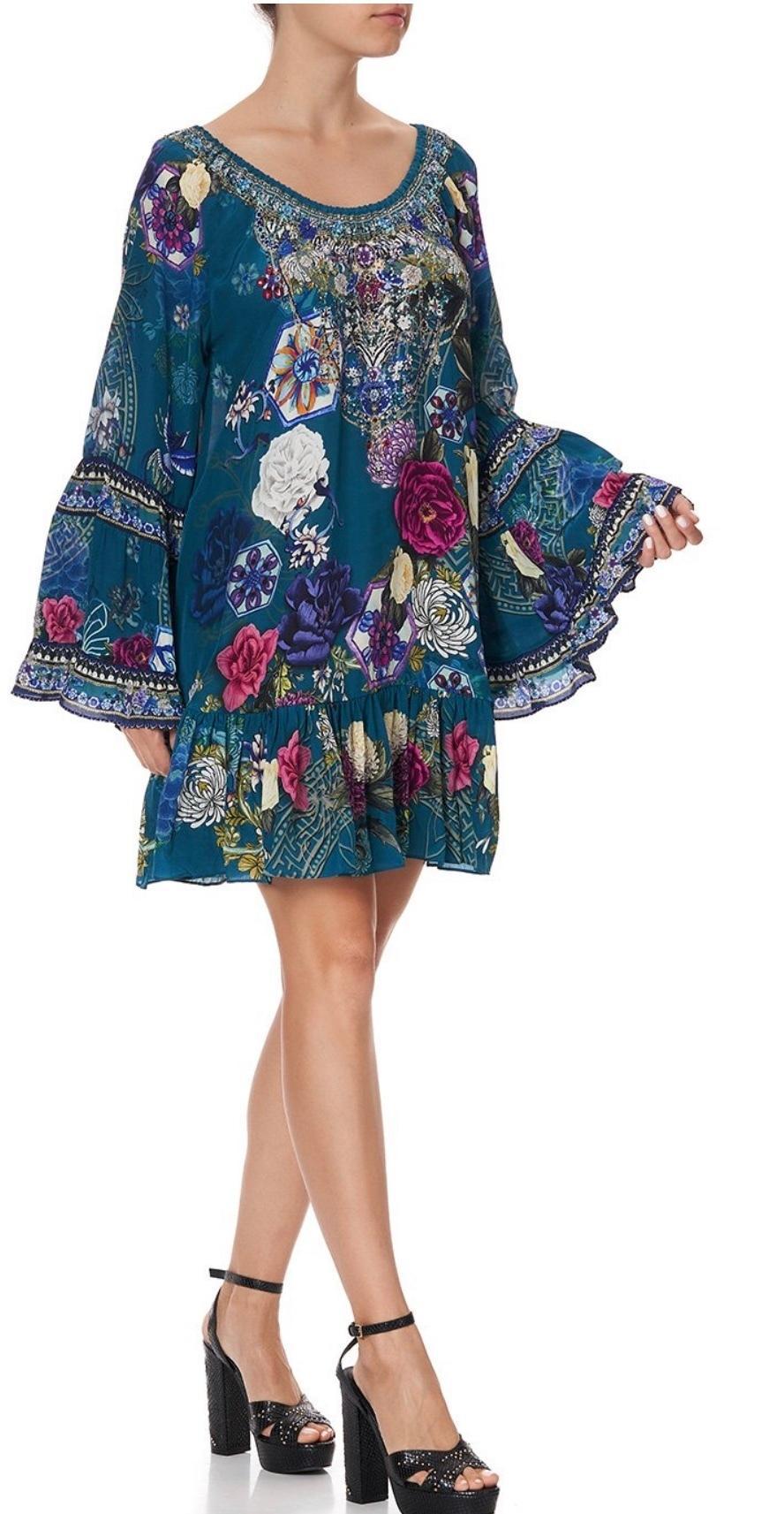 Camilla Lunar Gazing A Line Frill Mini Dress Size L / AU 14 - Image 2