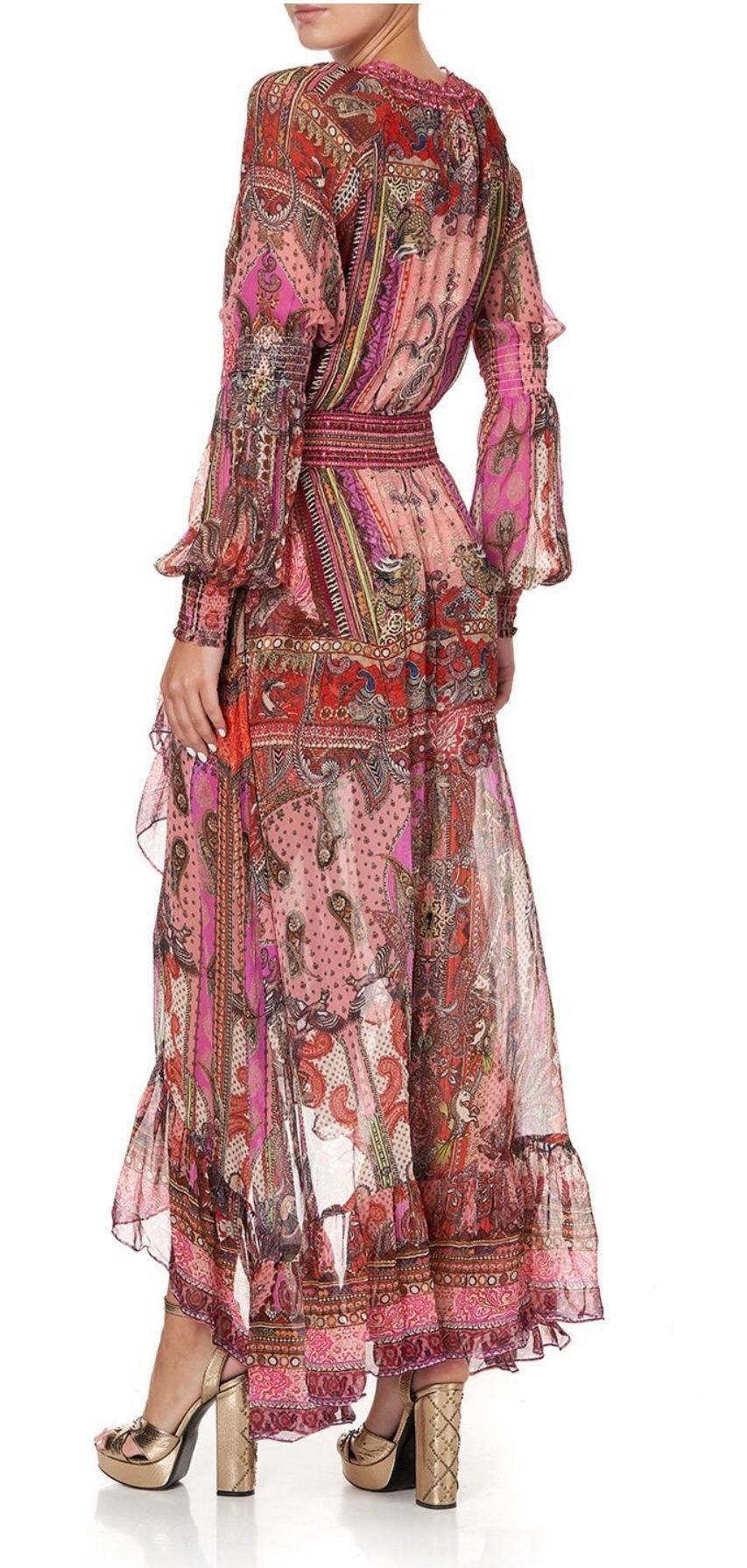 Camilla Lotus Lovers Blouson Sleeve Wrap Dress Size XL / AU 16 - Image 3