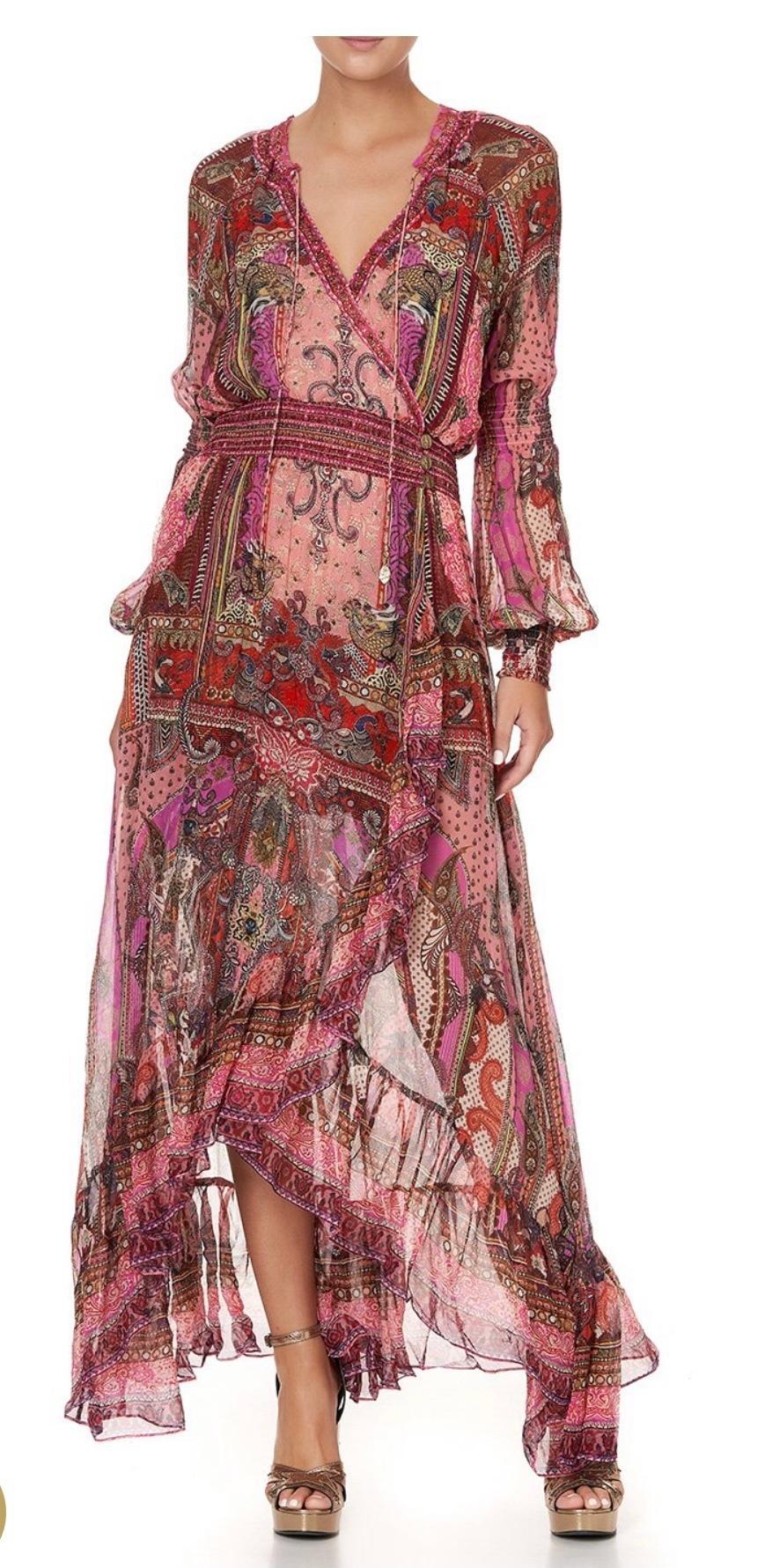 Camilla Lotus Lovers Blouson Sleeve Wrap Dress Size XL / AU 16 - Image 5