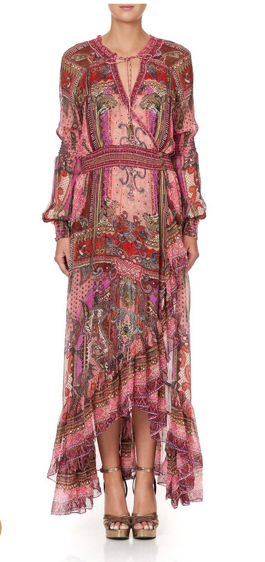 Camilla Lotus Lovers Blouson Sleeve Wrap Dress Size XL / AU 16 - Image 2