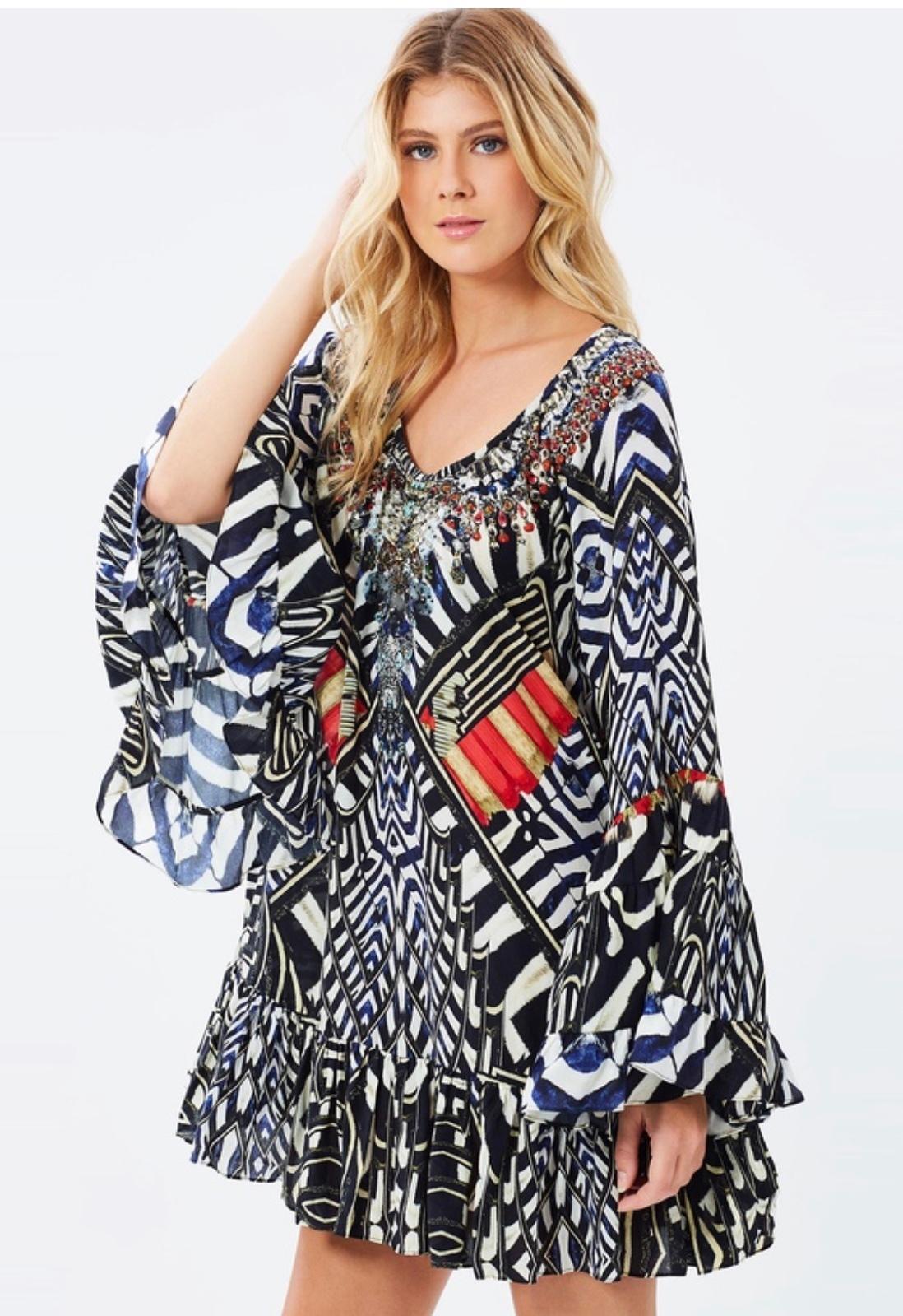 Camilla 'Louwalan Tales' A Line Frill Dress Size S - Image 5