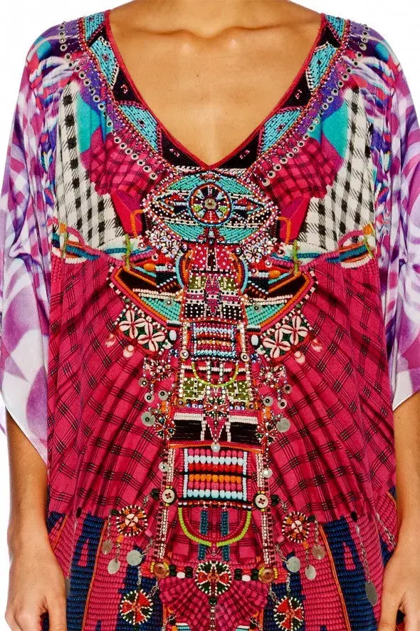 Camilla Discotheque Long V Neck Kaftan Print Size 16 - Image 3