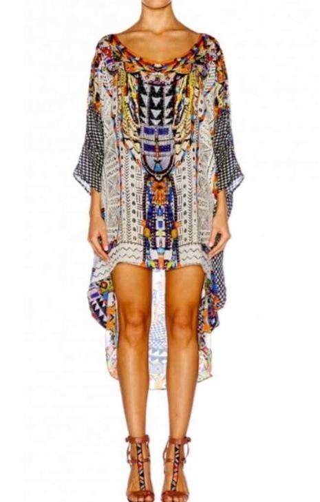Camilla Echoes of Engai Scoop Back Hem Dress One Size - Image 1