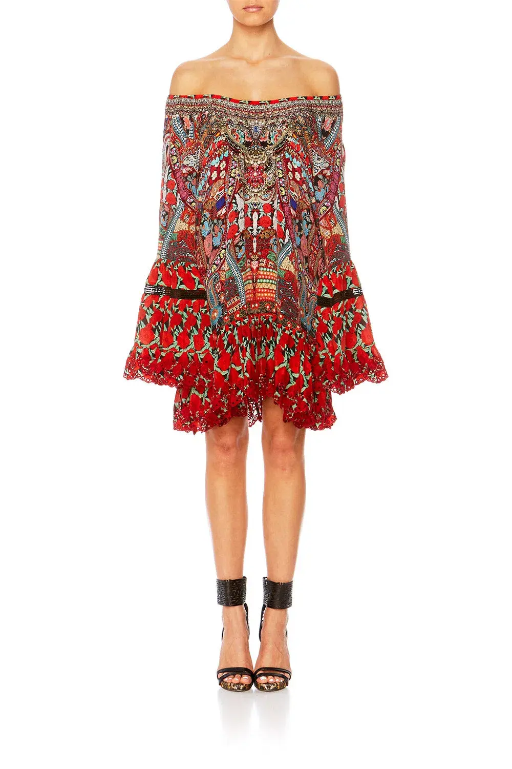 Camilla Queen Alika A Line Frill Dress Print Size 12 - Image 1