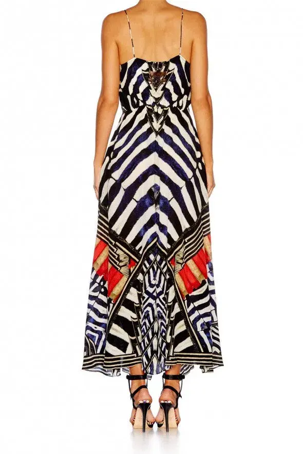 Camilla Louwalan Tales Strappy Wrap Dress Print Size 12 for rent on The Volte - main image