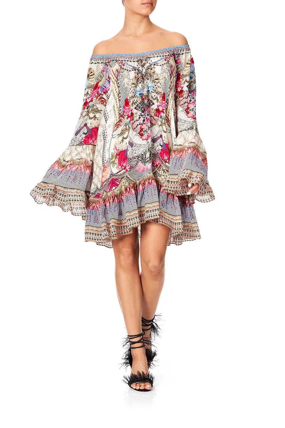 Camilla Montmartre Heart A Line Frill Mini Dress Size XL / AU 16 - Image 1
