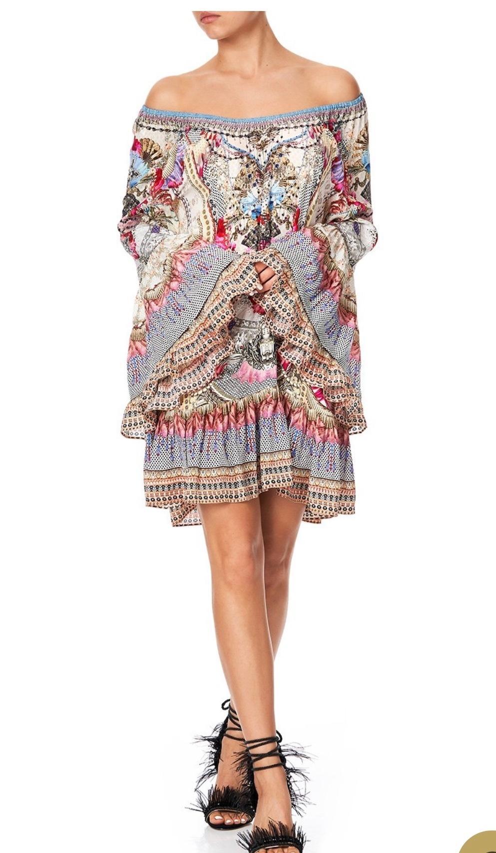 Camilla Montmartre Heart A Line Frill Mini Dress Size XL / AU 16 - Image 4