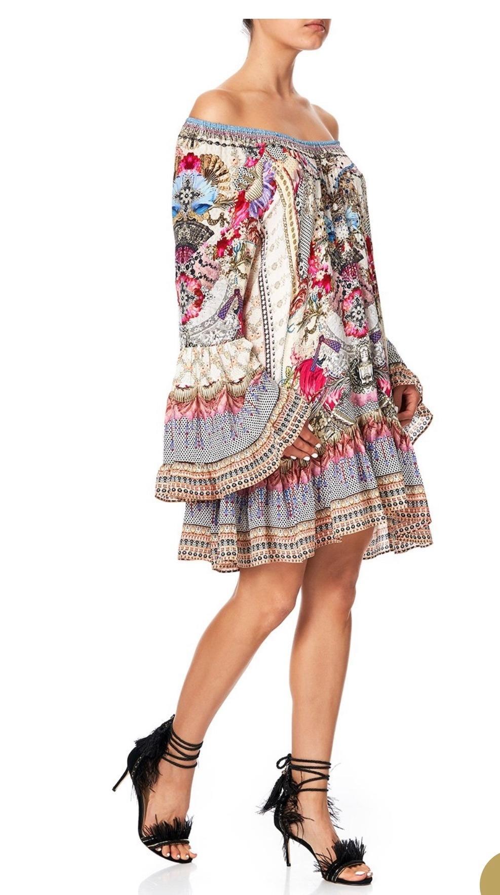 Camilla Montmartre Heart A Line Frill Mini Dress Size XL / AU 16 for rent on The Volte - main image