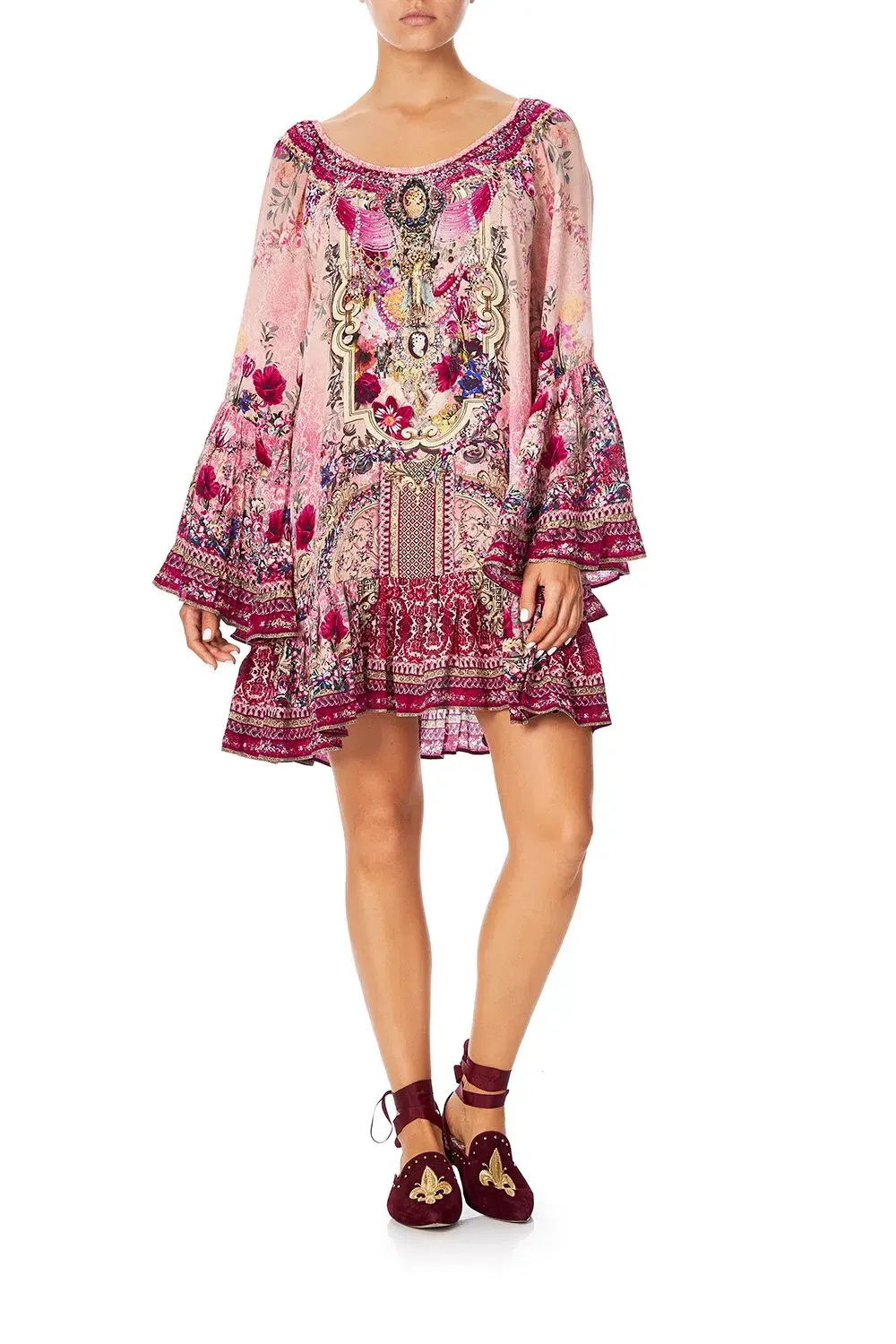Camilla La Belle A Line Frill Mini Dress Print Size XL / AU 16 - Image 2