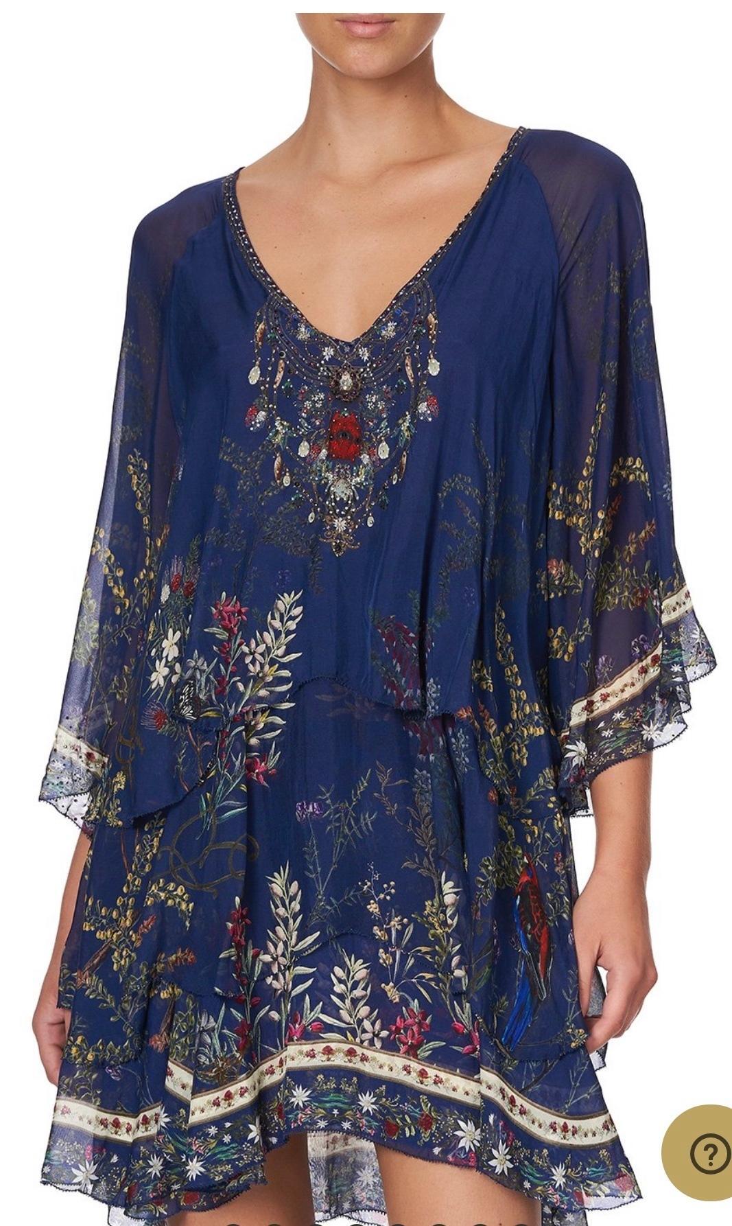 Camilla Wings in Arms Layered Frill Short Dress Print Size 12 - Image 4