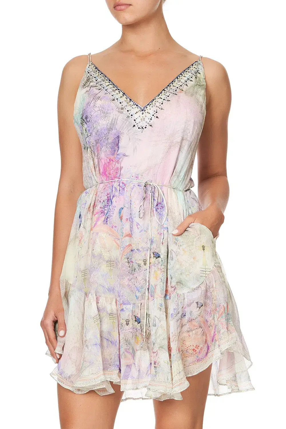 Camilla Mermaid Milla Mini Dress with Ruffle Hem Size 14 - Image 4