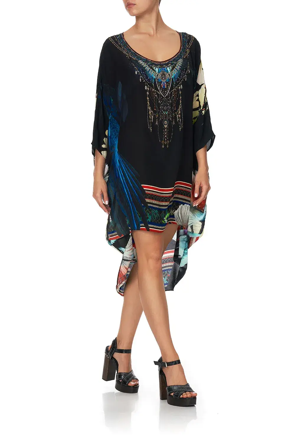 Camilla Night Flight Scoop Back Hem Dress Print Size 16 - Image 1
