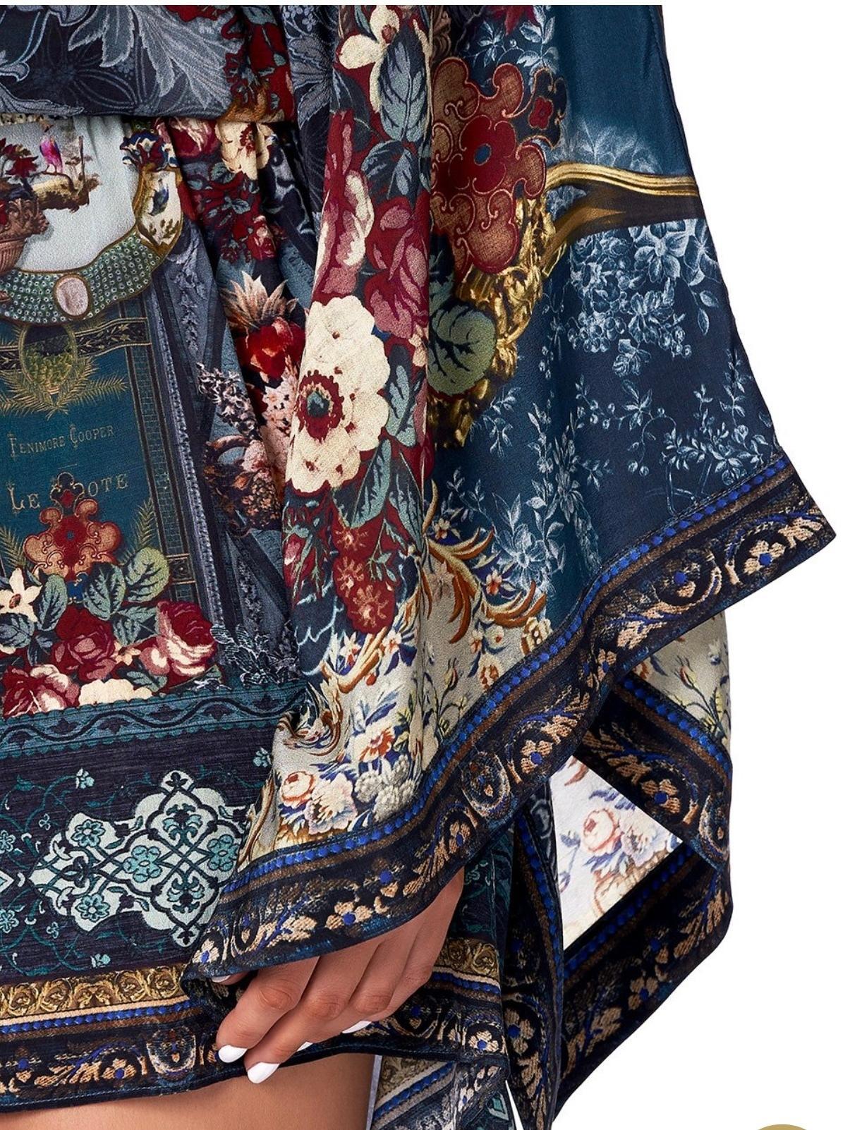 Camilla Hotel Boheme V Neck Kimono Dress Print Size 14 - Image 8