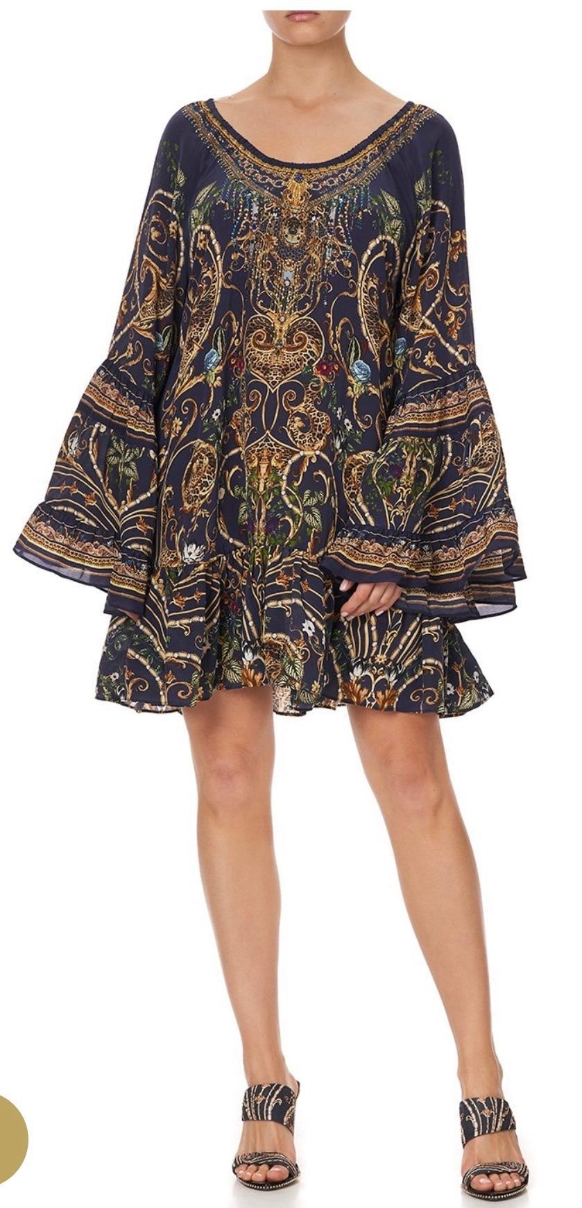 Camilla Seven Day Weekend A Line Frill Dress Print Size XL - Image 1
