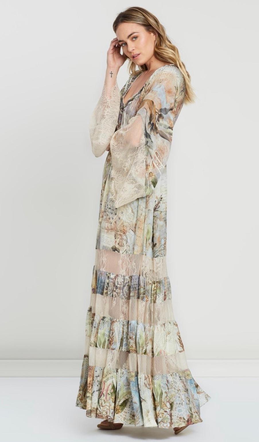 Camilla Letters from Hilda Lace Panel Dress Print Size 14 - Image 3