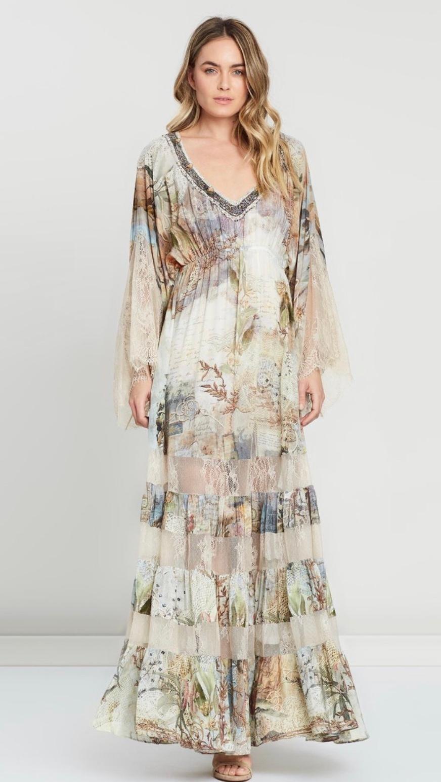 Camilla Letters from Hilda Lace Panel Dress Print Size 14 - Image 1