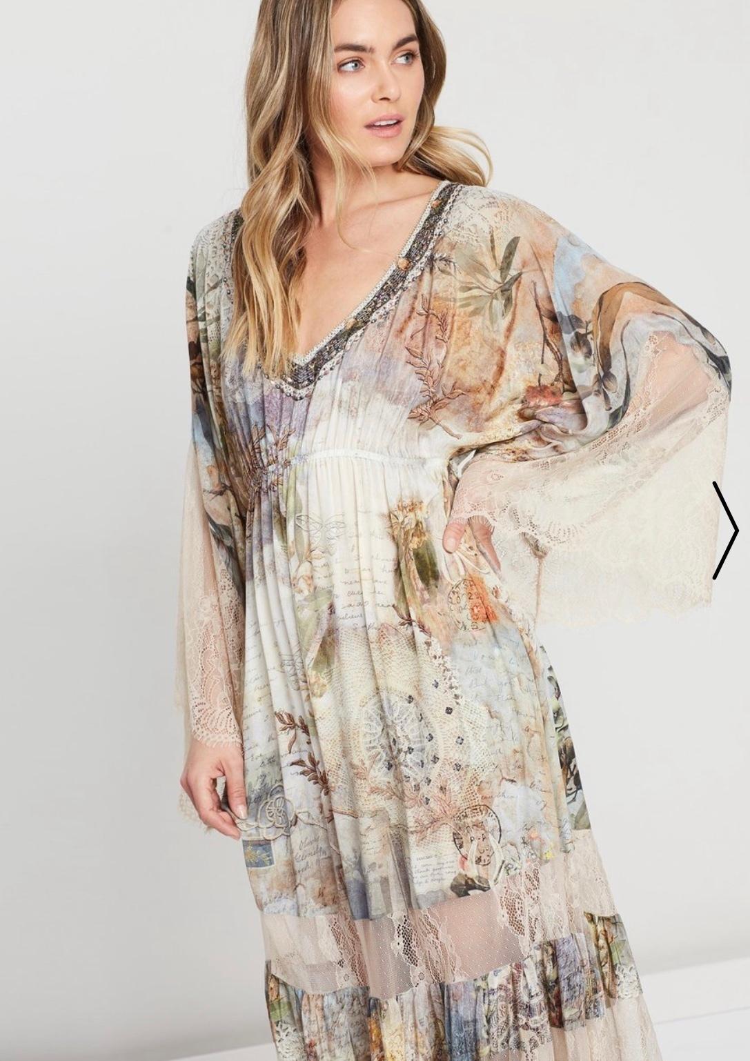 Camilla Letters from Hilda Lace Panel Dress Print Size 14 - Image 6