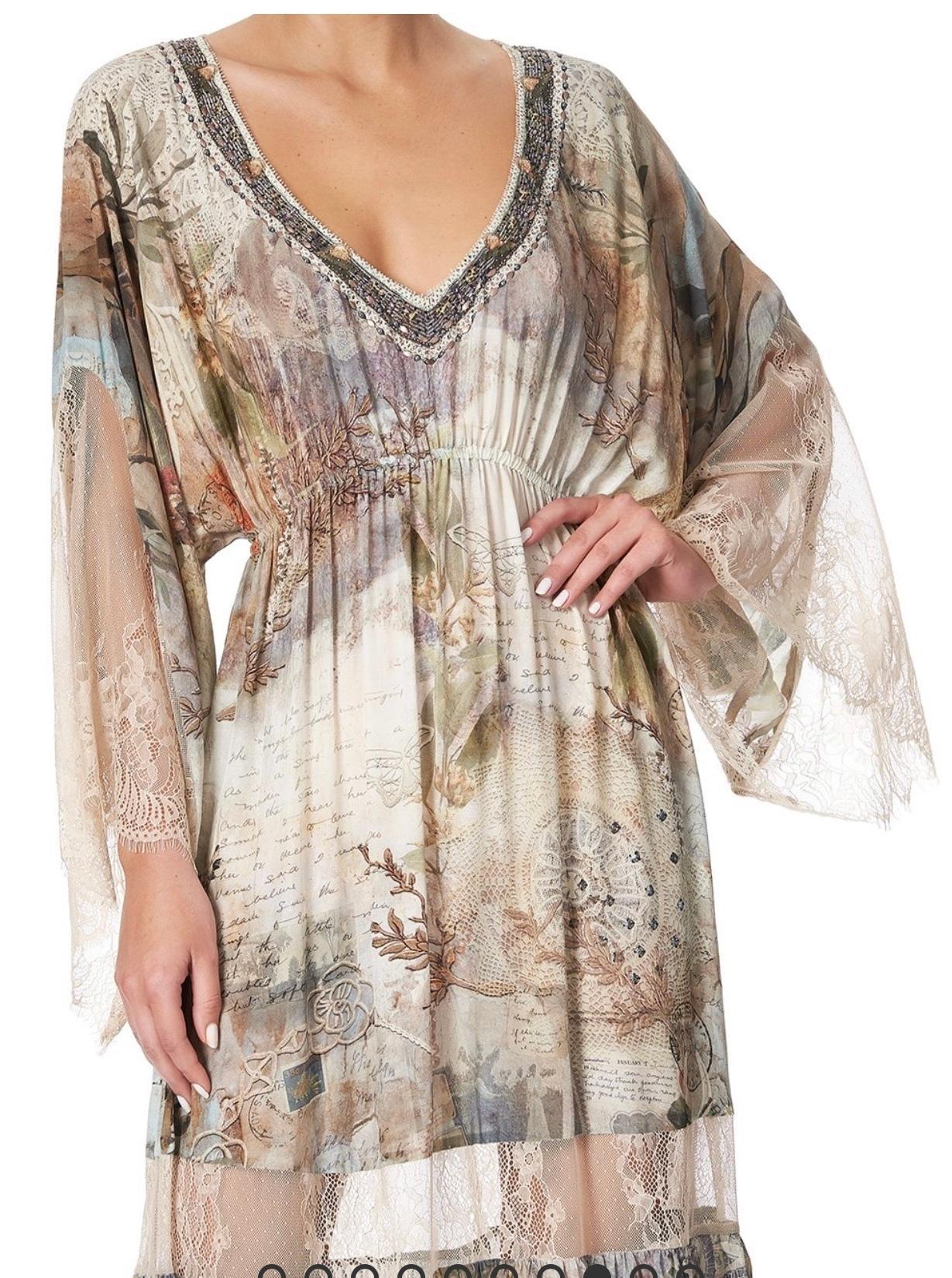 Camilla Letters from Hilda Lace Panel Dress Print Size 14 - Image 7