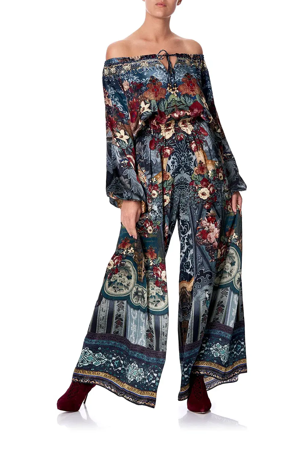 Camilla Hotel Boheme Jumpsuit with Blouson Sleeve Print Size L - Image 1