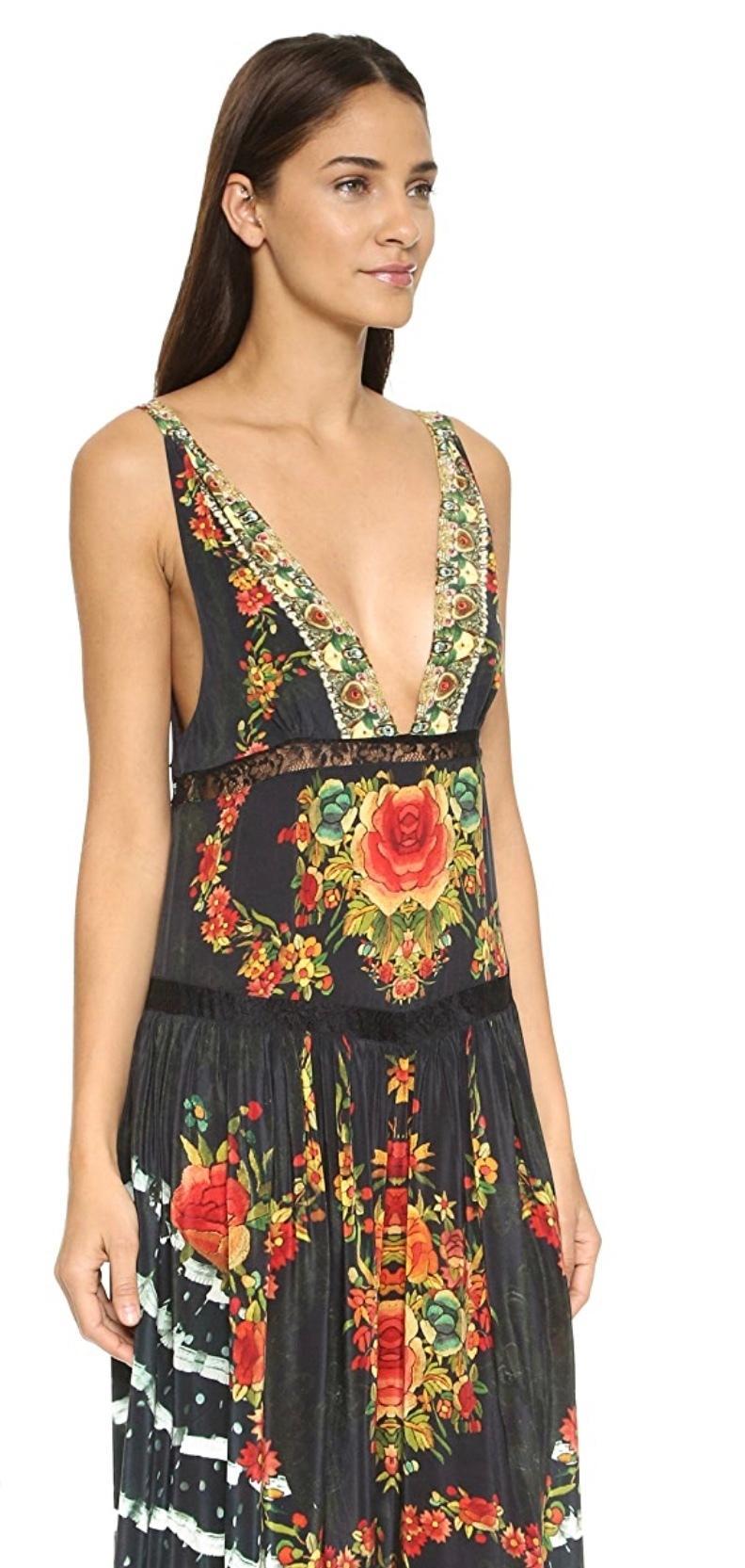 Camilla Lift the Veil V Neck Maxi Dress Print Size 14 - Image 7