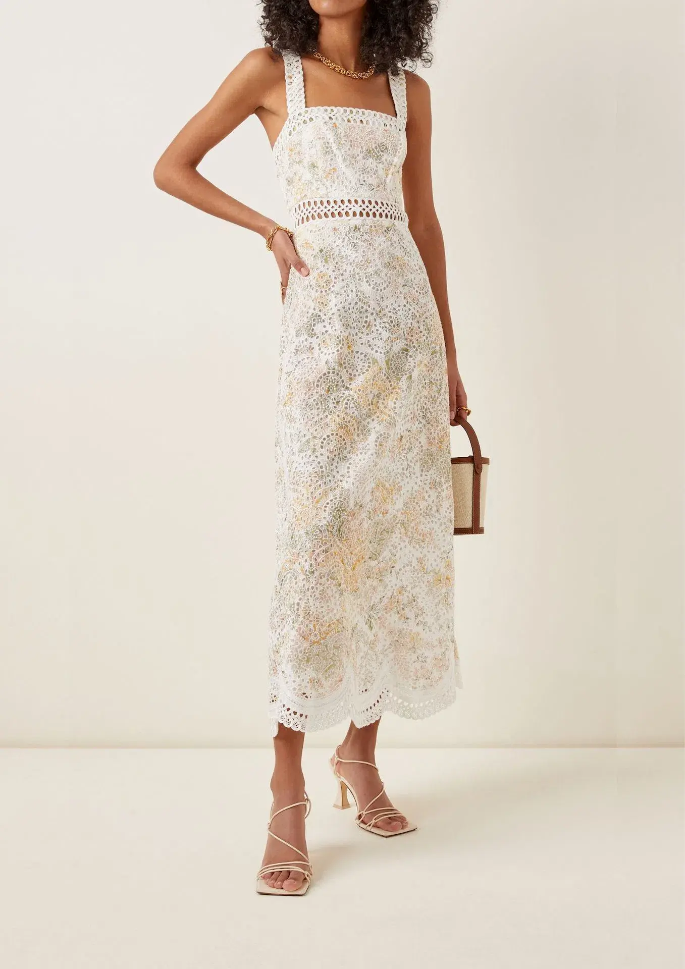 Zimmermann Amelie Embroidered Midi Sundress Floral Size 6 - Image 1