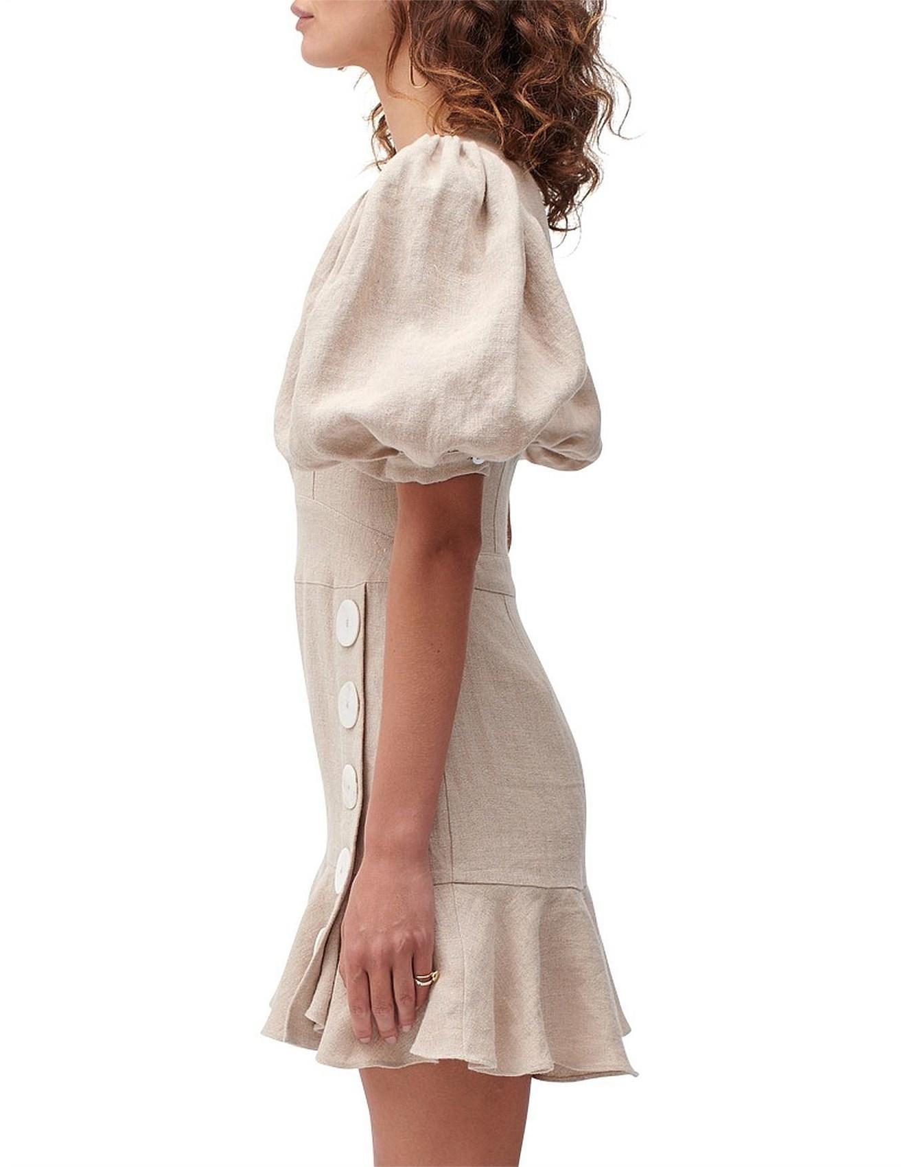 Joslin Studio Sophia Linen Canvas Dress Flax Grey Size 6  - Image 2