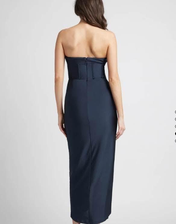 Shieke Ink Jersey Midi Dress Blue Size 6 - Image 3