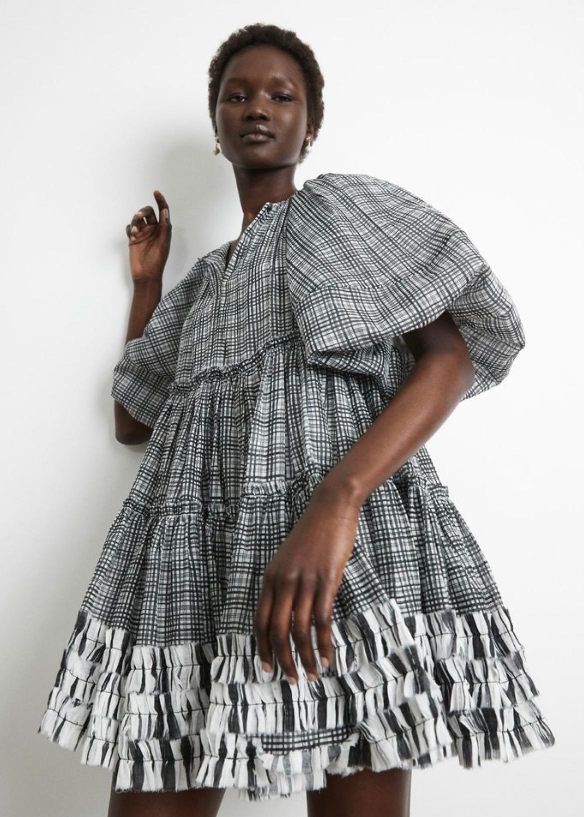 Aje Memento Smock Mini Dress Print Size 12 - Image 3