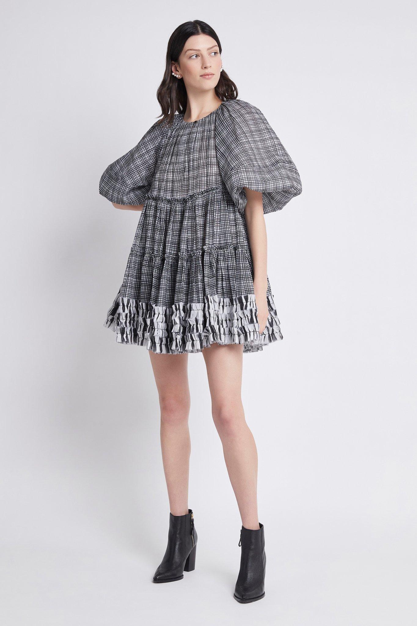 Aje Memento Smock Mini Dress Print Size 12 - Image 1