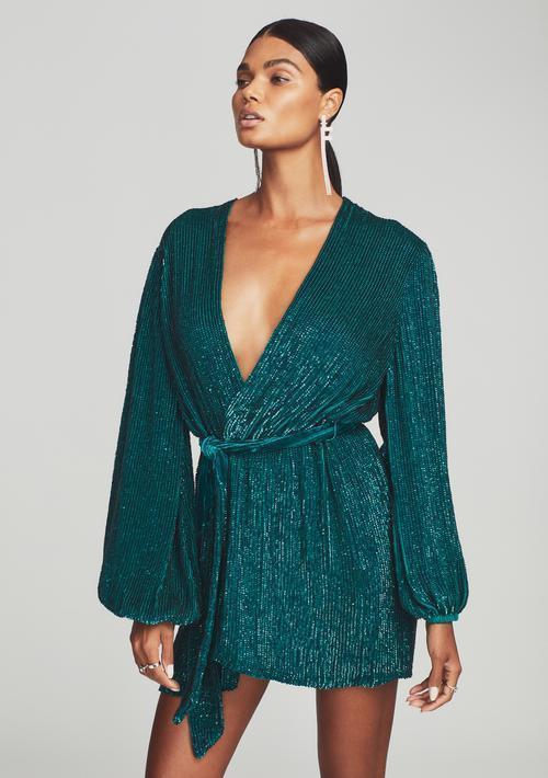 Retrofete Gabrielle Robe Dress Green Size 8 - Image 3