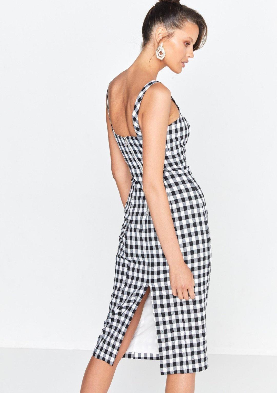 Mossman The Cross Check Dress Print Size 8 for rent on The Volte - main image