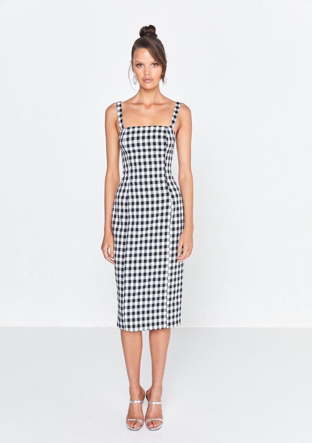 Mossman The Cross Check Dress Print Size 8 for rent on The Volte - main image