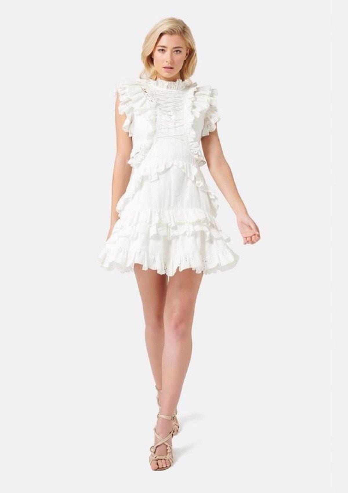 Thurley Seven Seas Mini Dress White Size 6 - Image 1