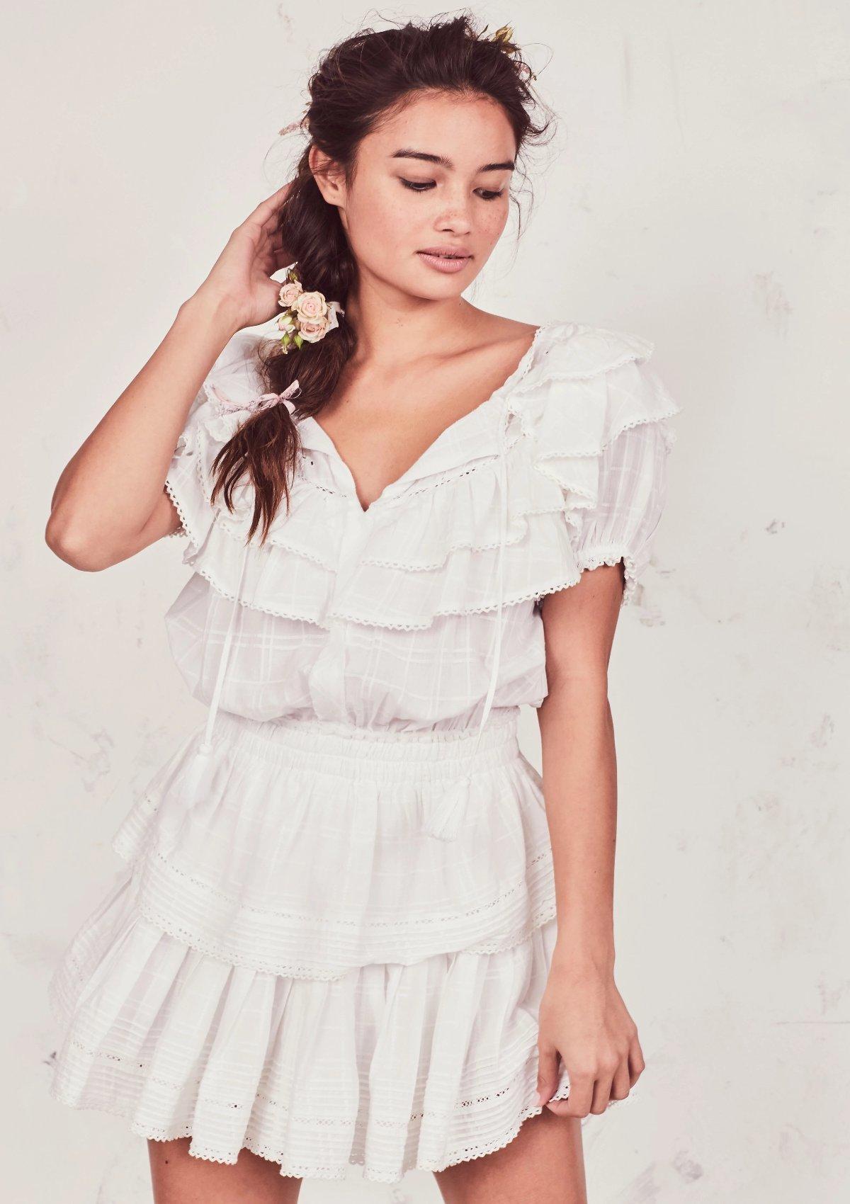 Love Shack Fancy Liv Dress White Size AU 6 - Image 1