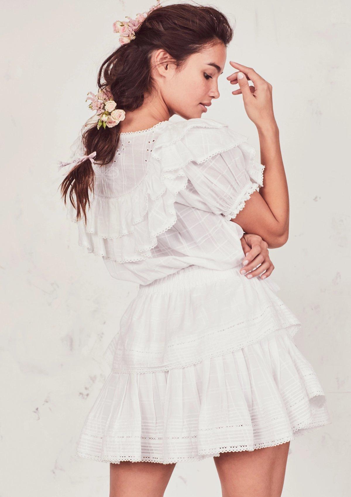 Love Shack Fancy Liv Dress White Size AU 6 - Image 2